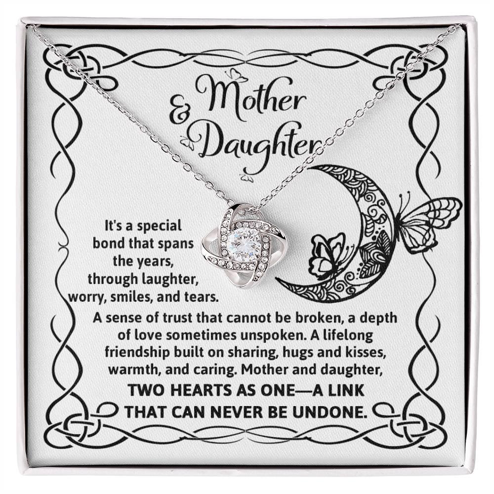 Mother and Daughter - A Special Bond Love Knot Pendant Necklace - Mallard Moon Gift Shop