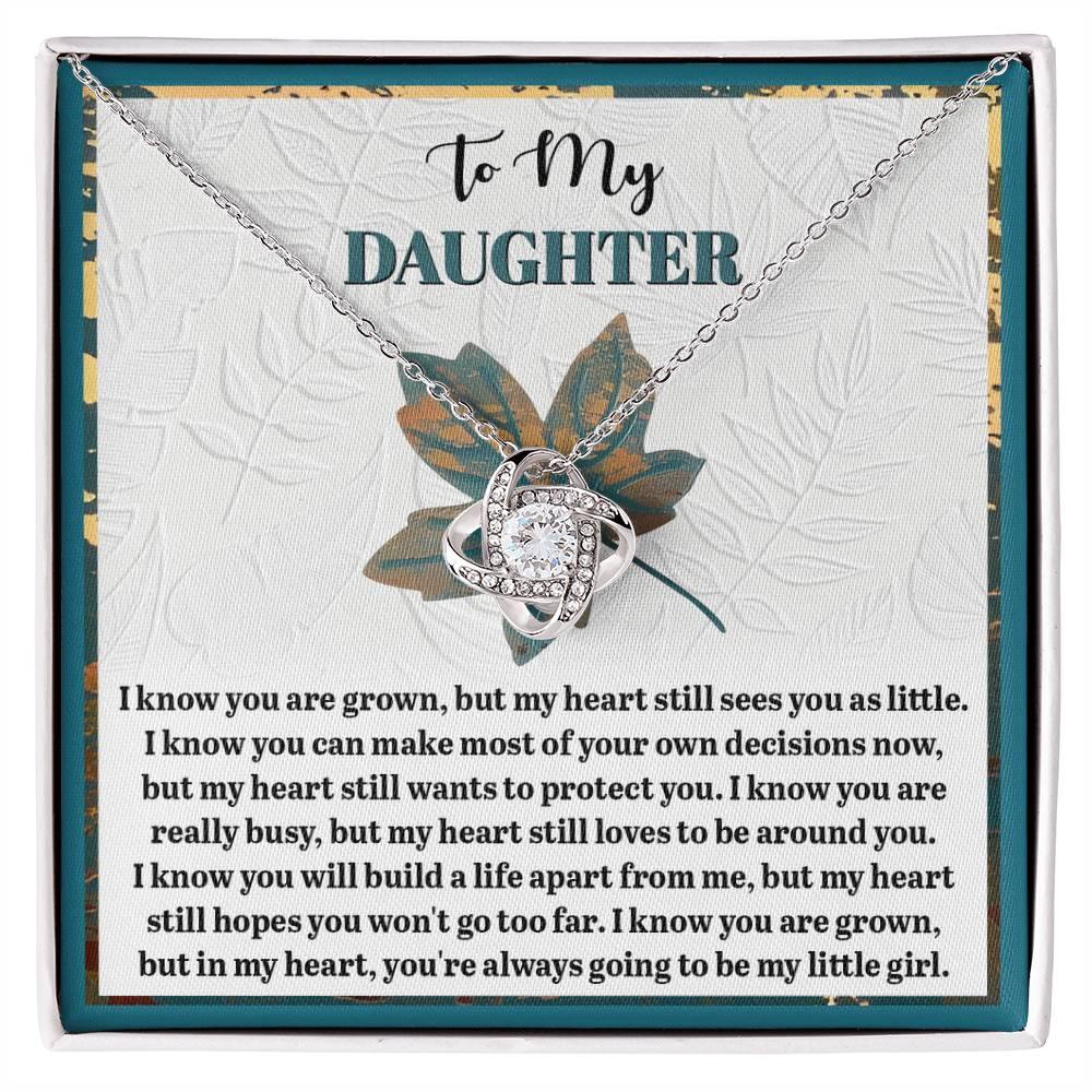 Gift for Daughter - Go Too Far - Love Knot Pendant Necklace - Mallard Moon Gift Shop