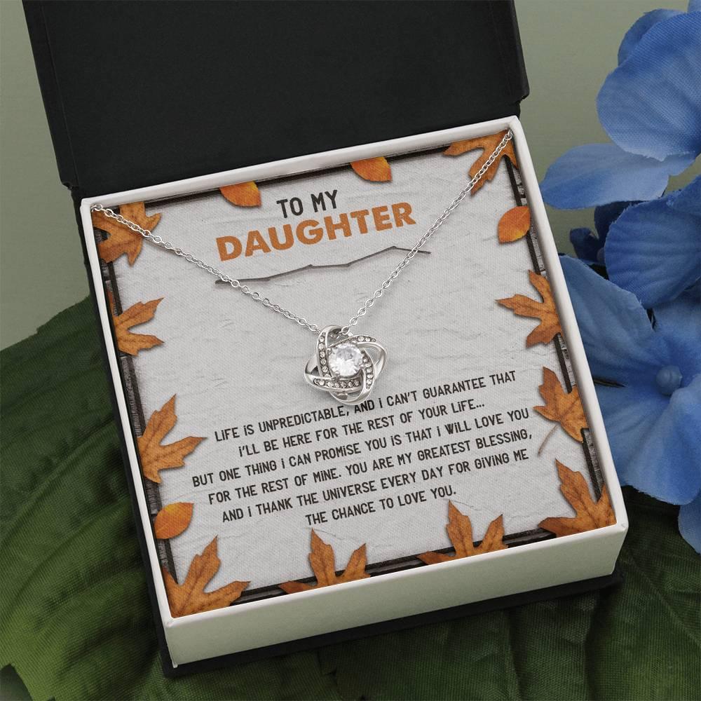 Daughter - My Greatest Blessing - Love Knot Pendant Necklace - Mallard Moon Gift Shop