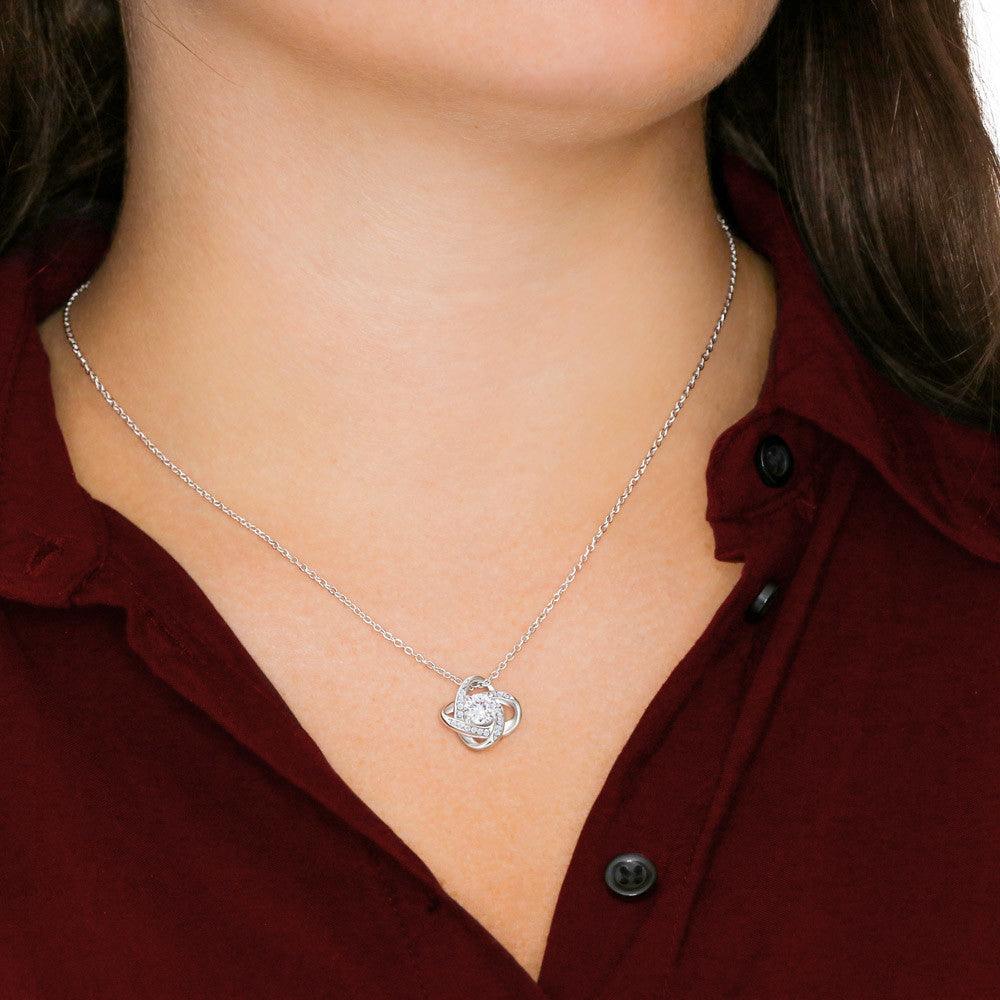 Apology Gift for Girlfriend, Wife, Soulmate - Sorry, Make You Happy - Love Knot Pendant Necklace - Mallard Moon Gift Shop