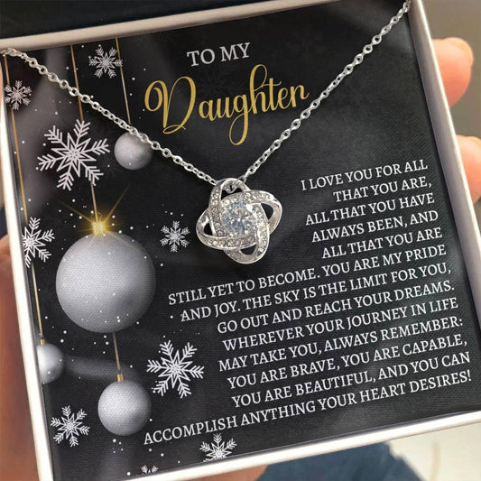 Gift for Daughter - Pride And Joy - Love Knot Pendant Necklace - Mallard Moon Gift Shop