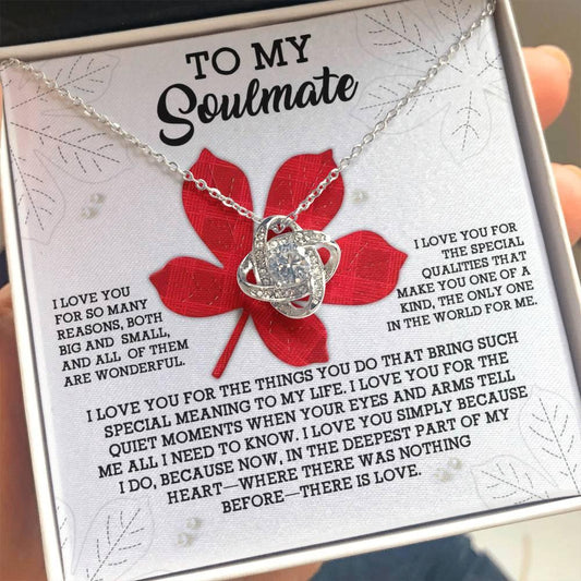 Gift for Soulmate - There Is Love - Love Knot Pendant Necklace - Mallard Moon Gift Shop