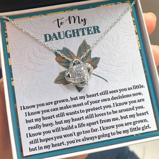Gift for Daughter - Go Too Far - Love Knot Pendant Necklace - Mallard Moon Gift Shop
