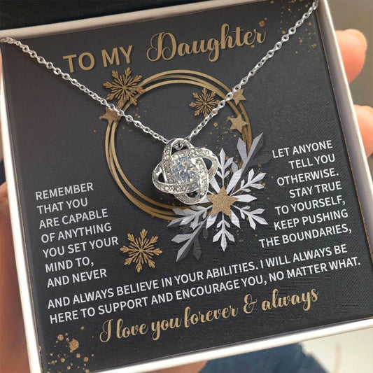 Gift for Daughter - Set Your Mind - Love Knot Pendant Necklace - Mallard Moon Gift Shop