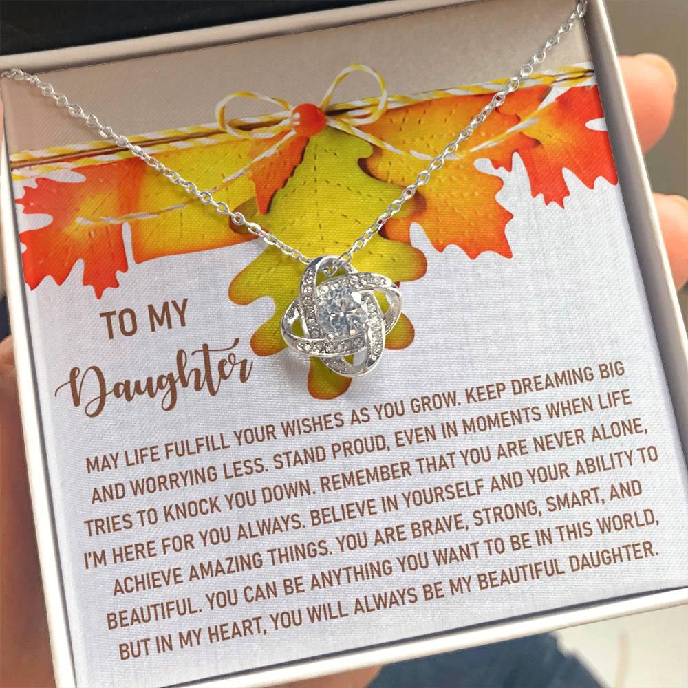 Gift for Daughter - For You Always - Love Knot Pendant Necklace - Mallard Moon Gift Shop