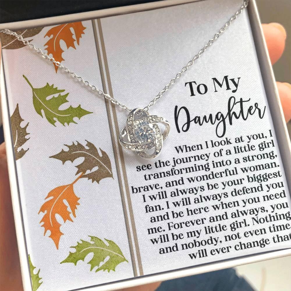Gift for Daughter - Biggest Fan - Love Knot Pendant Necklace - Mallard Moon Gift Shop
