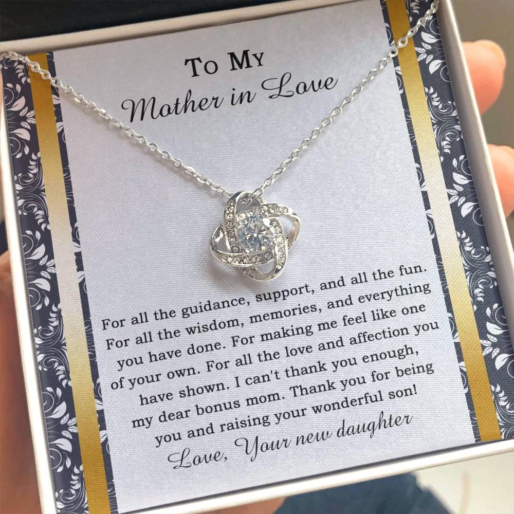 Mother-in-law Wedding Day Gift - One Of Your Own - Love Knot Pendant Necklace - Mallard Moon Gift Shop