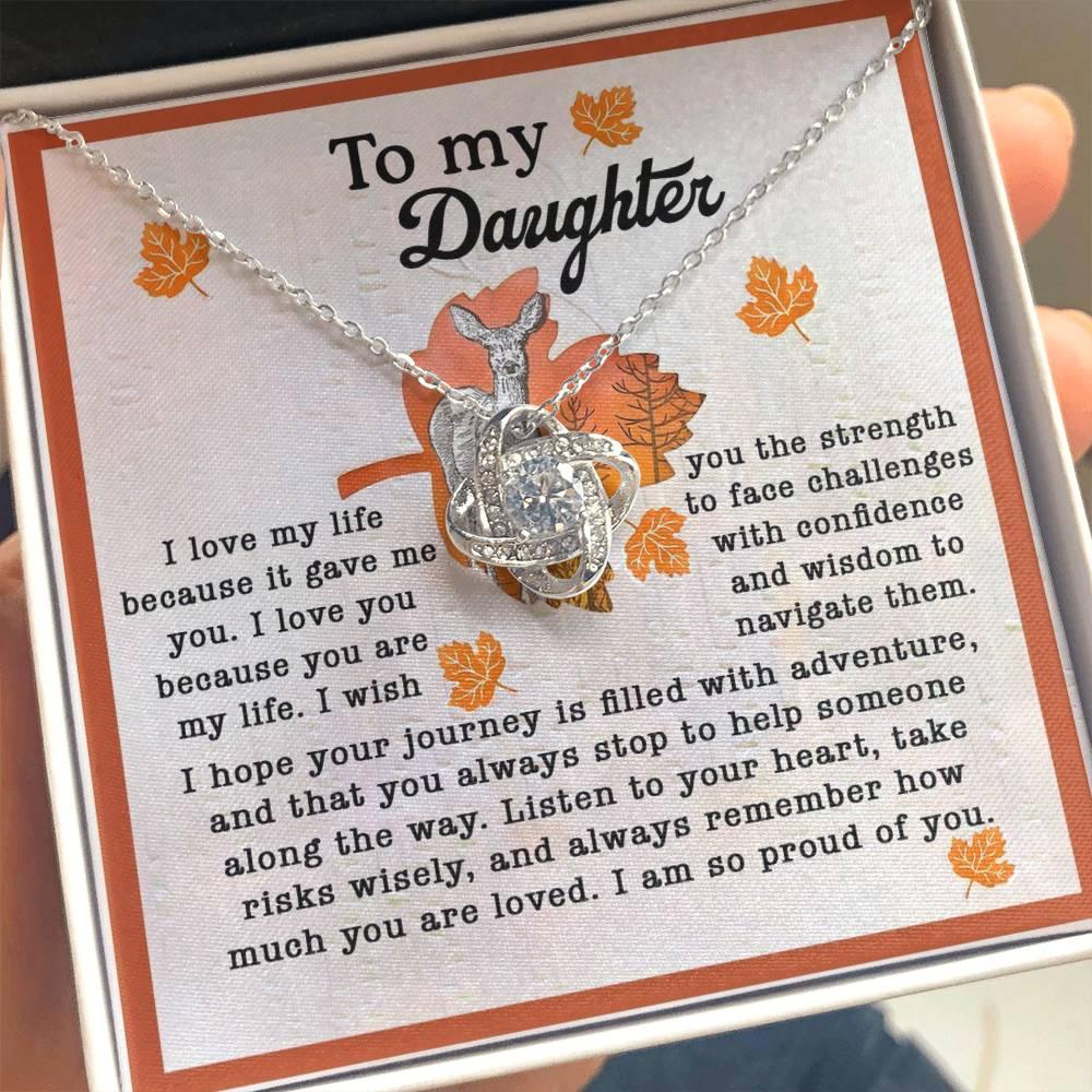 Gift for Daughter - Gave Me You - Love Knot Pendant Necklace - Mallard Moon Gift Shop