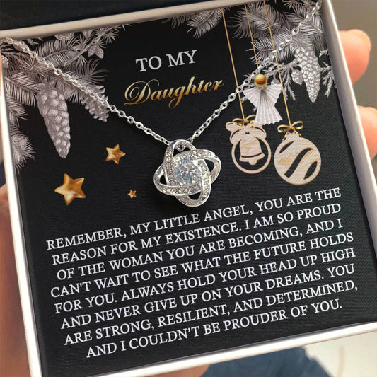 Gift for Daughter - Prouder Of You - Love Knot Pendant Necklace - Mallard Moon Gift Shop