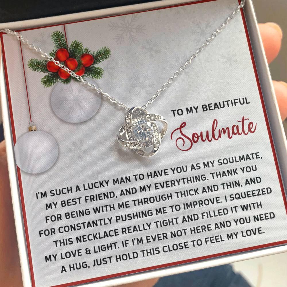 Gift for Soulmate - Feel My Love - Love Knot Pendant Necklace - Mallard Moon Gift Shop