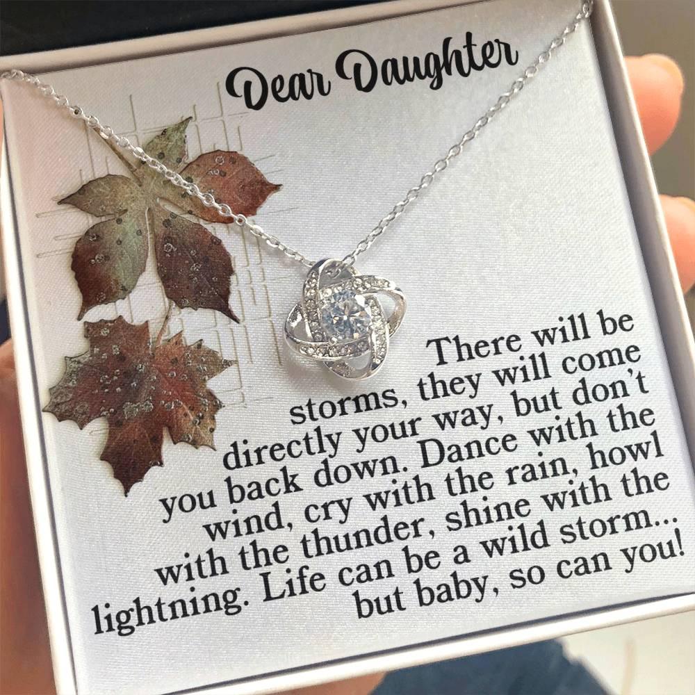 Gift for Daughter - With The Thunder - Love Knot Pendant Necklace - Mallard Moon Gift Shop