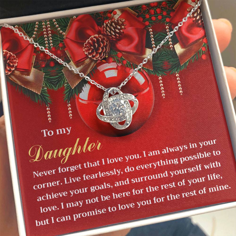 Gift for Daughter - Achieve Your Goals - Love Knot Pendant Necklace - Mallard Moon Gift Shop