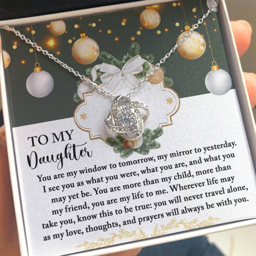Gift for Daughter - My Mirror - Love Knot Pendant Necklace - Mallard Moon Gift Shop