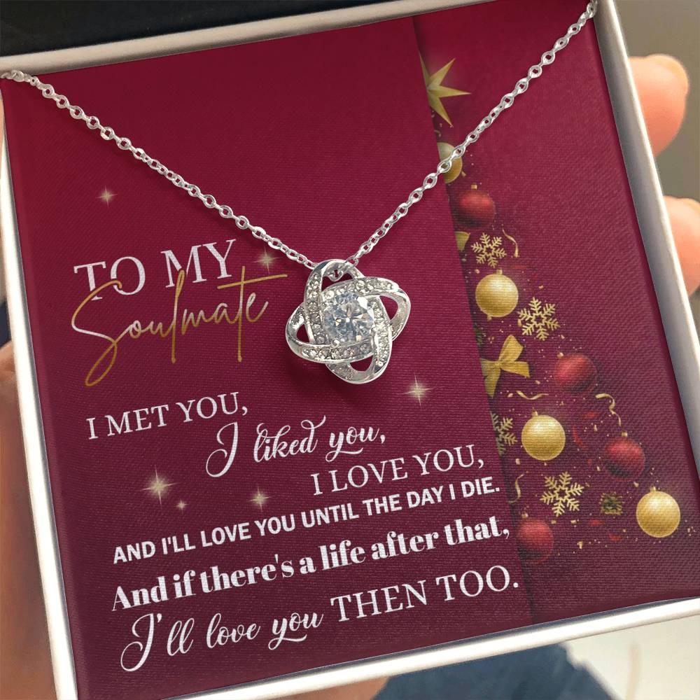 Gift for Soulmate - Love You Then - Love Knot Pendant Necklace - Mallard Moon Gift Shop