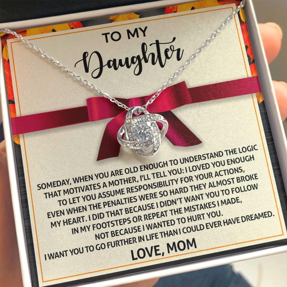 Gift for Daughter - Further In Life - Love Knot Pendant Necklace - Mallard Moon Gift Shop