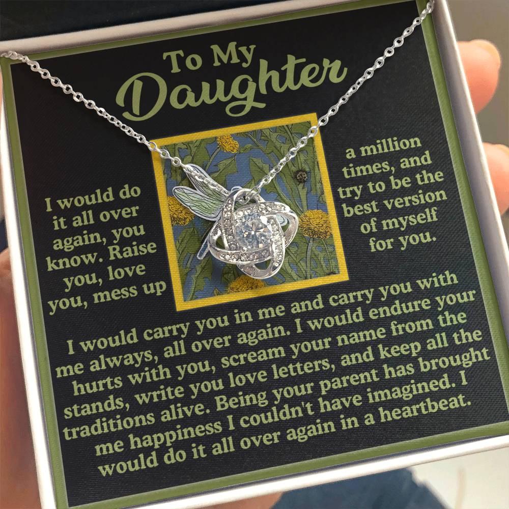 Gift for Daughter - All Over Again - Love Knot Pendant Necklace - Mallard Moon Gift Shop