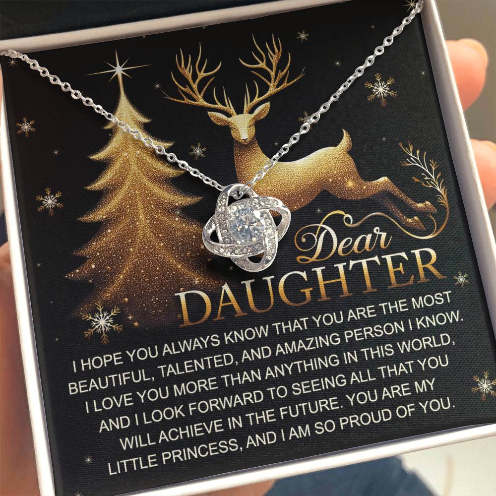 Gift for Daughter - In This World - Love Knot Pendant Necklace - Mallard Moon Gift Shop