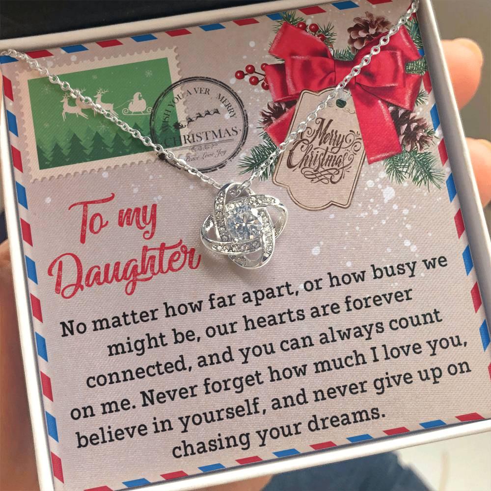 Gift for Daughter - Forever Connected - Love Knot Pendant Necklace - Mallard Moon Gift Shop