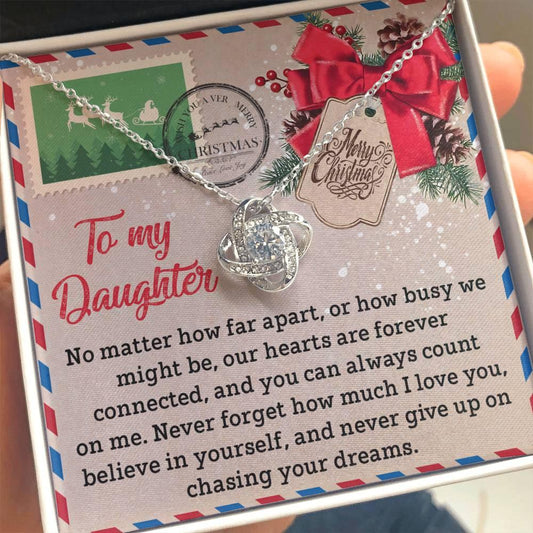 Gift for Daughter - Forever Connected - Love Knot Pendant Necklace - Mallard Moon Gift Shop