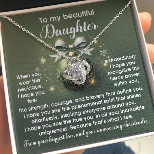 Gift for Daughter - Incredible Uniqueness - Love Knot Pendant Necklace - Mallard Moon Gift Shop