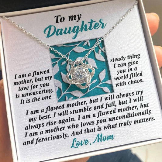 Gift for Daughter - Stumble And Fall - Love Knot Pendant Necklace - Mallard Moon Gift Shop