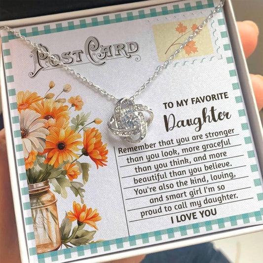 Daughter - Smart Girl - Love Knot Pendant Necklace - Mallard Moon Gift Shop