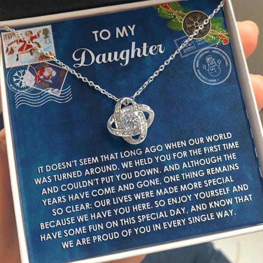 Gift for Daughter - Have You Here - Love Knot Pendant Necklace - Mallard Moon Gift Shop