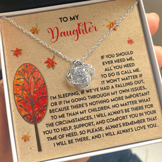 Gift for Daughter - Always Love You - Love Knot Pendant Necklace - Mallard Moon Gift Shop