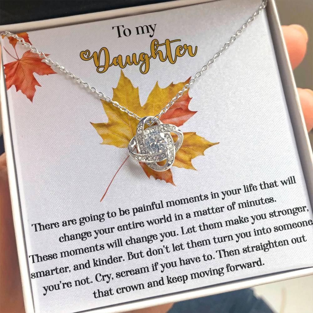 Gift for Daughter - Make You Stronger - Love Knot Pendant Necklace - Mallard Moon Gift Shop