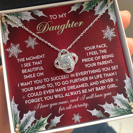 Gift for Daughter - All Eternity - Love Knot Pendant Necklace - Mallard Moon Gift Shop