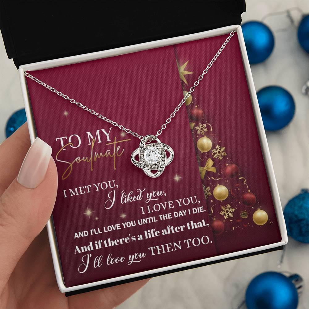 Gift for Soulmate - Love You Then - Love Knot Pendant Necklace - Mallard Moon Gift Shop