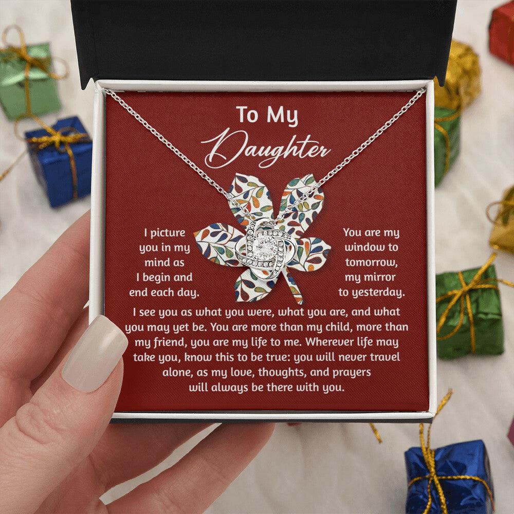 Gift for Daughter - To Be True - Love Knot Pendant Necklace - Mallard Moon Gift Shop