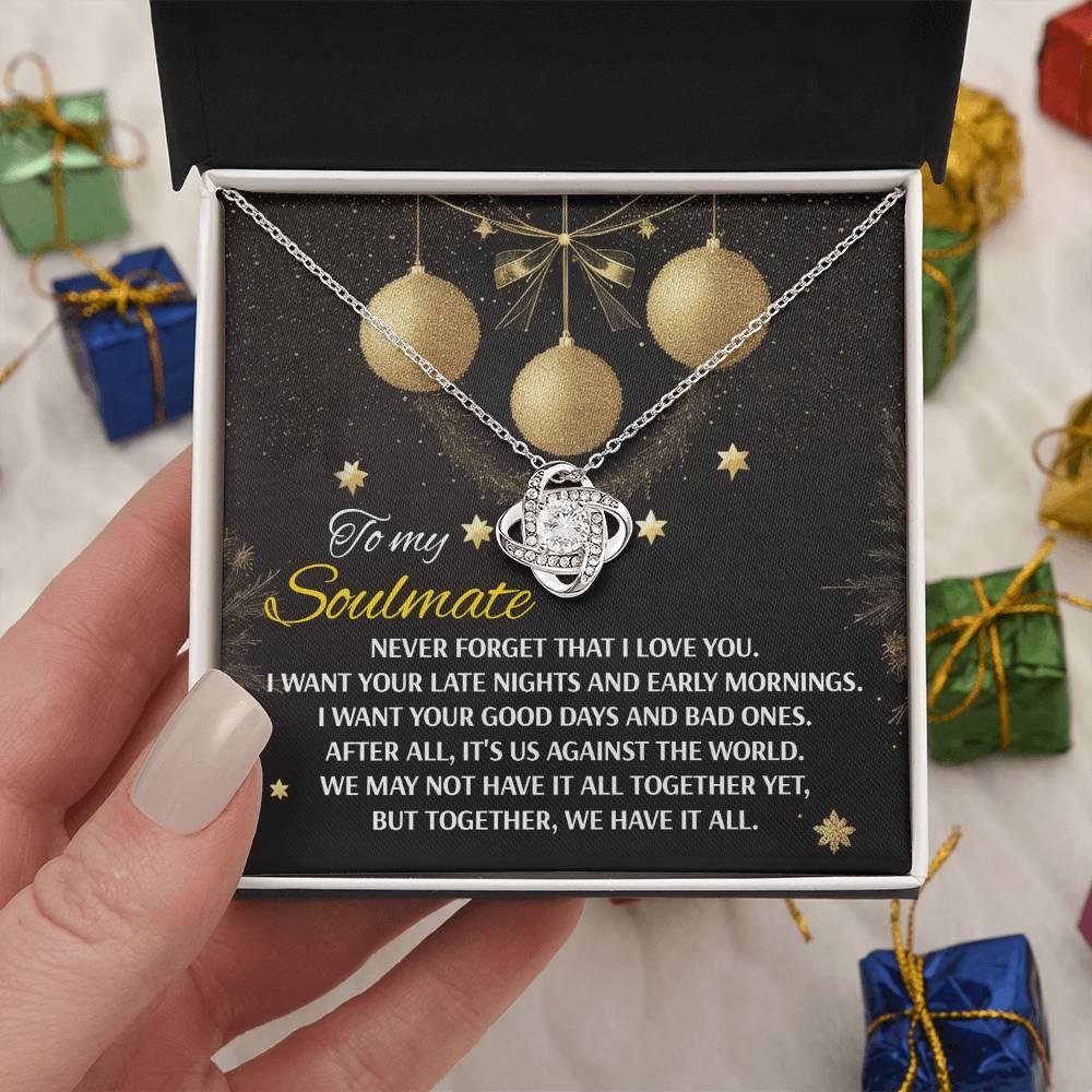 Gift for Soulmate - Have It All - Love Knot Pendant Necklace - Mallard Moon Gift Shop