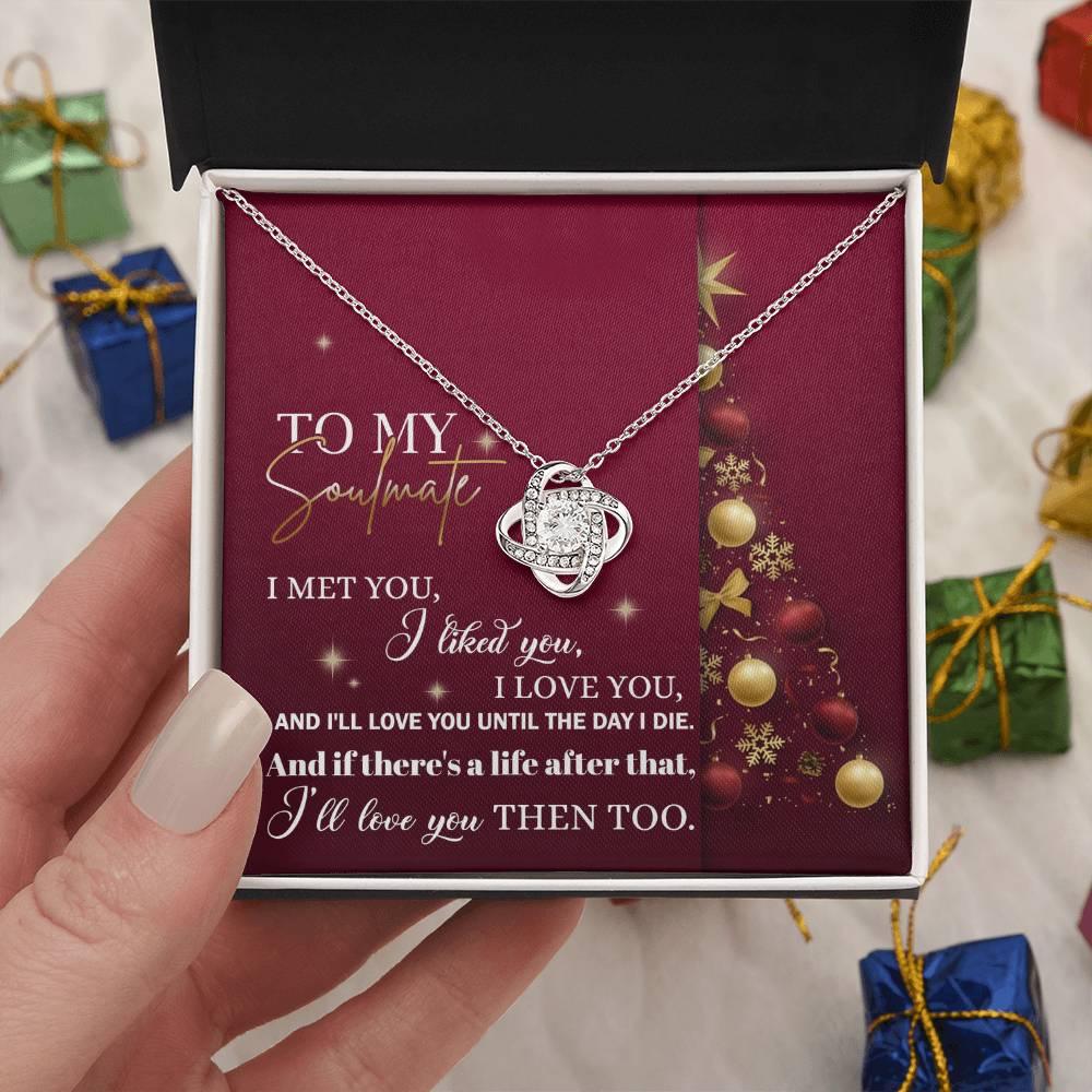Gift for Soulmate - Love You Then - Love Knot Pendant Necklace - Mallard Moon Gift Shop