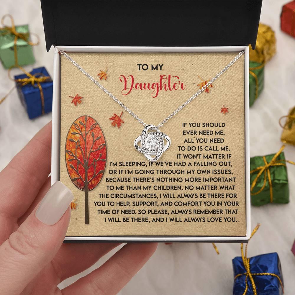 Gift for Daughter - Always Love You - Love Knot Pendant Necklace - Mallard Moon Gift Shop