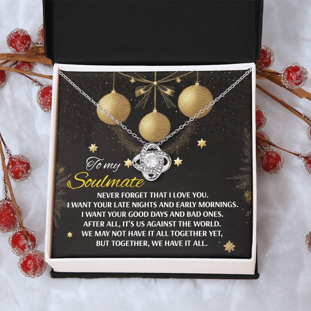 Gift for Soulmate - Have It All - Love Knot Pendant Necklace - Mallard Moon Gift Shop