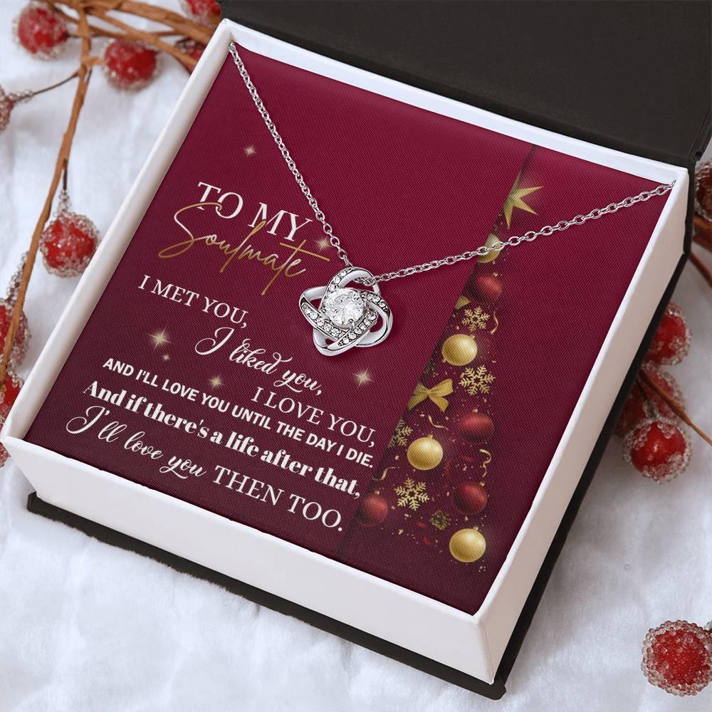 Gift for Soulmate - Love You Then - Love Knot Pendant Necklace - Mallard Moon Gift Shop