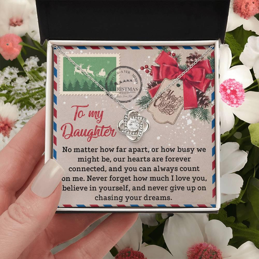 Gift for Daughter - Forever Connected - Love Knot Pendant Necklace - Mallard Moon Gift Shop