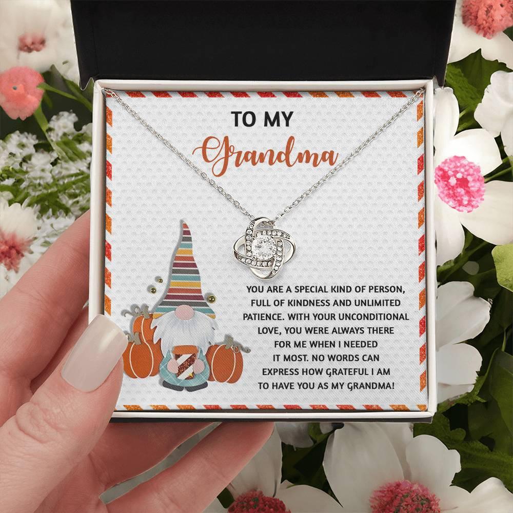 Gift for Grandma - Needed It Most - Love Knot Pendant Necklace - Mallard Moon Gift Shop