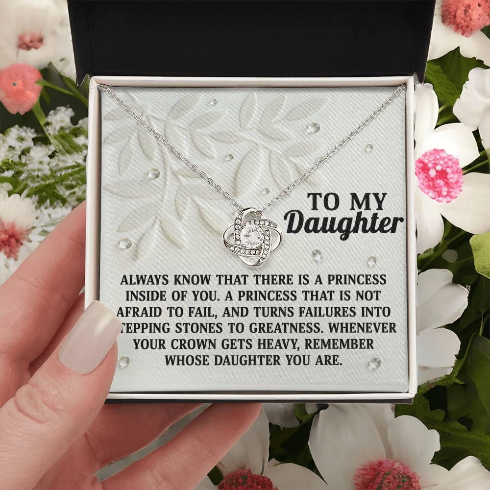 Gift for Daughter - Inside Of You - Love Knot Pendant Necklace - Mallard Moon Gift Shop
