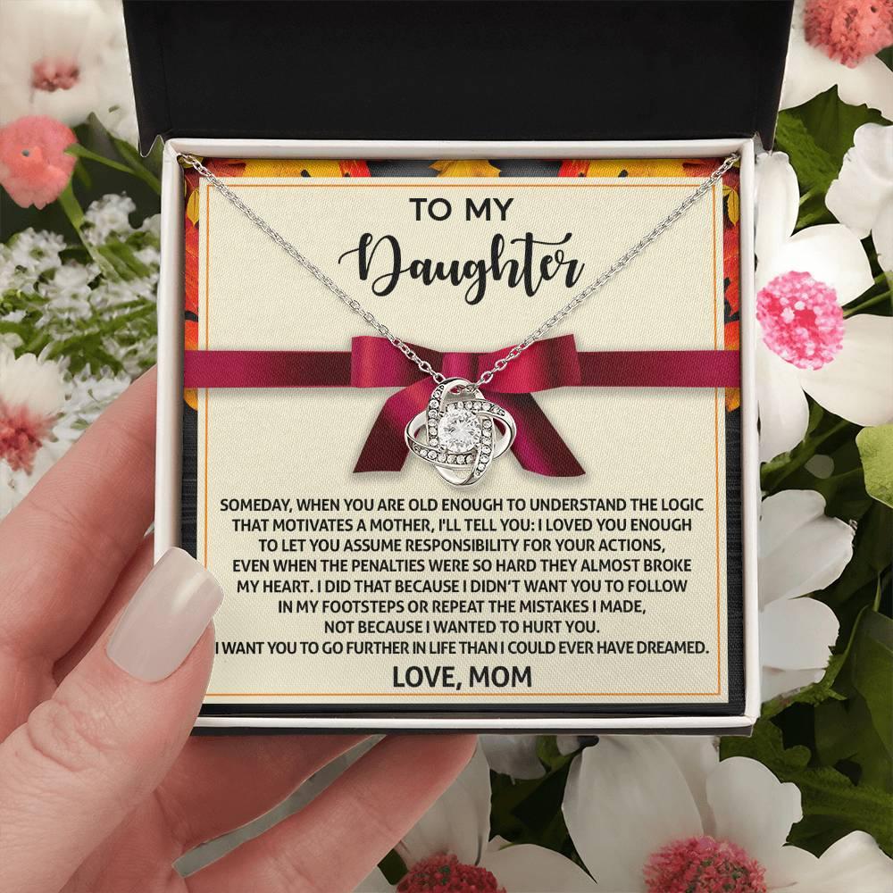 Gift for Daughter - Further In Life - Love Knot Pendant Necklace - Mallard Moon Gift Shop