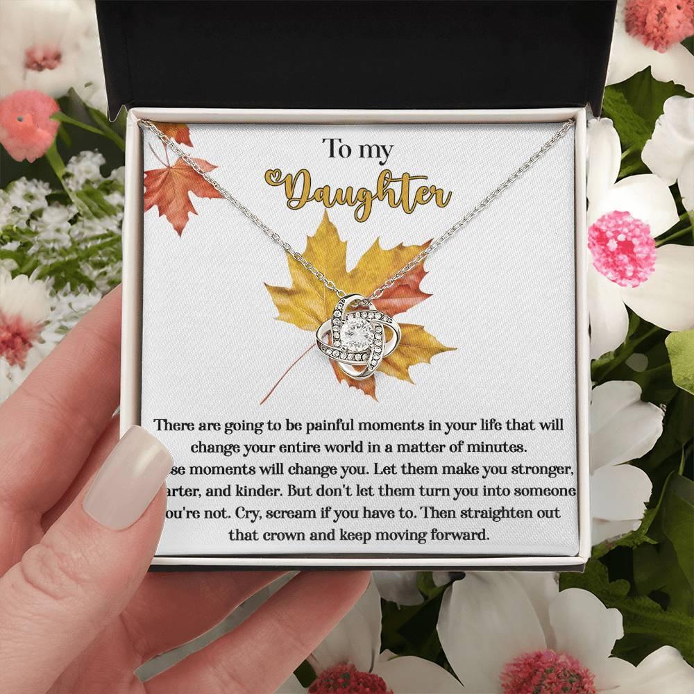 Gift for Daughter - Make You Stronger - Love Knot Pendant Necklace - Mallard Moon Gift Shop