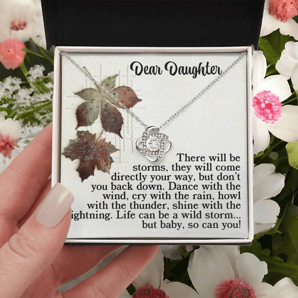 Gift for Daughter - With The Thunder - Love Knot Pendant Necklace - Mallard Moon Gift Shop