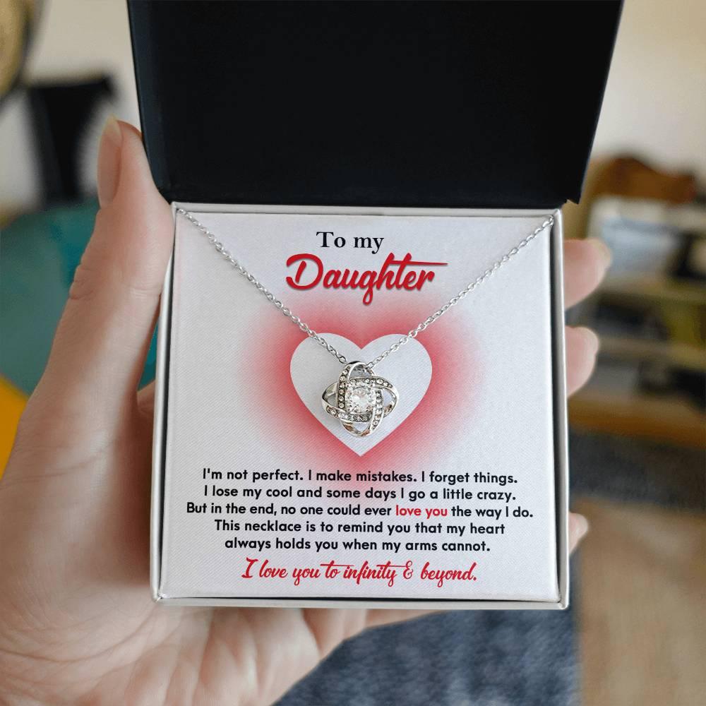 Daughter Gift I Love You to Infinity and Beyond Love Knot Necklace - Mallard Moon Gift Shop