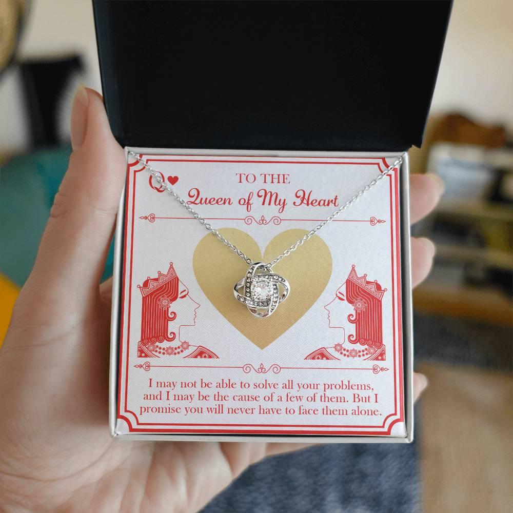 Wife Wedding Day Gift - The Queen - Love Knot Pendant Necklace - Mallard Moon Gift Shop