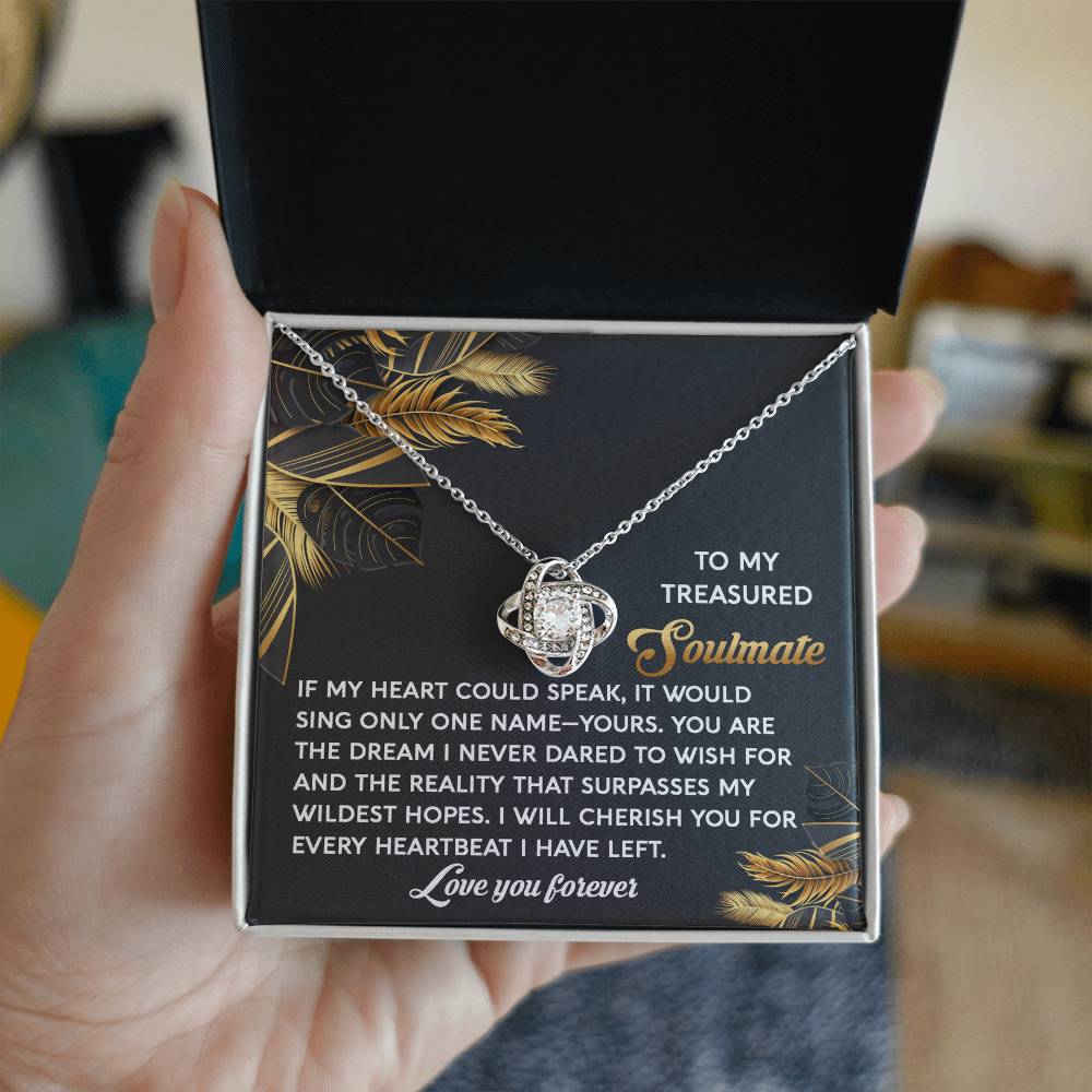 Romantic Anniversary, Valentine's Day Gift for Soulmate, Wife, Girlfriend - Wildest Hopes- Love Knot Pendant Necklace - Mallard Moon Gift Shop