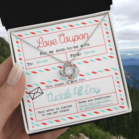 Wife Wedding Day Gift - Love Coupon - Love Knot Pendant Necklace - Mallard Moon Gift Shop