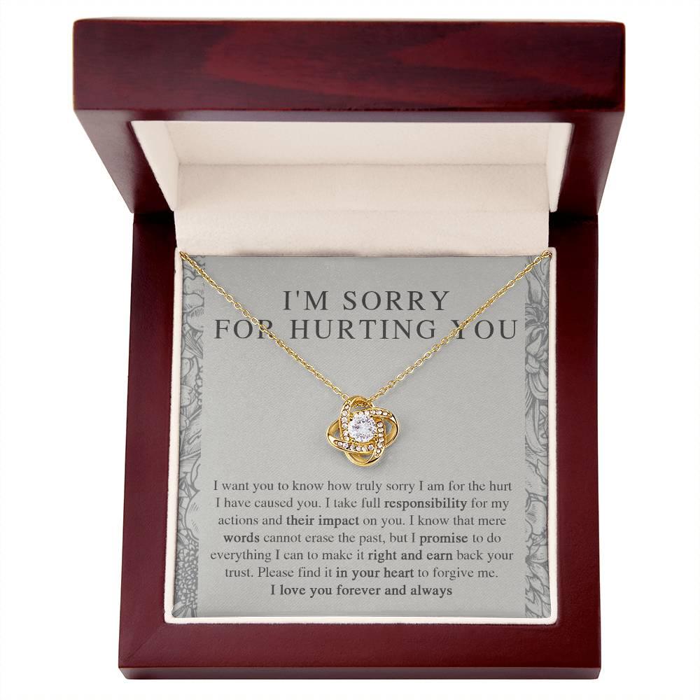 Apology Gift - I'm Sorry, I Promise to Do Everything - Love Knot Pendant Necklace - Mallard Moon Gift Shop