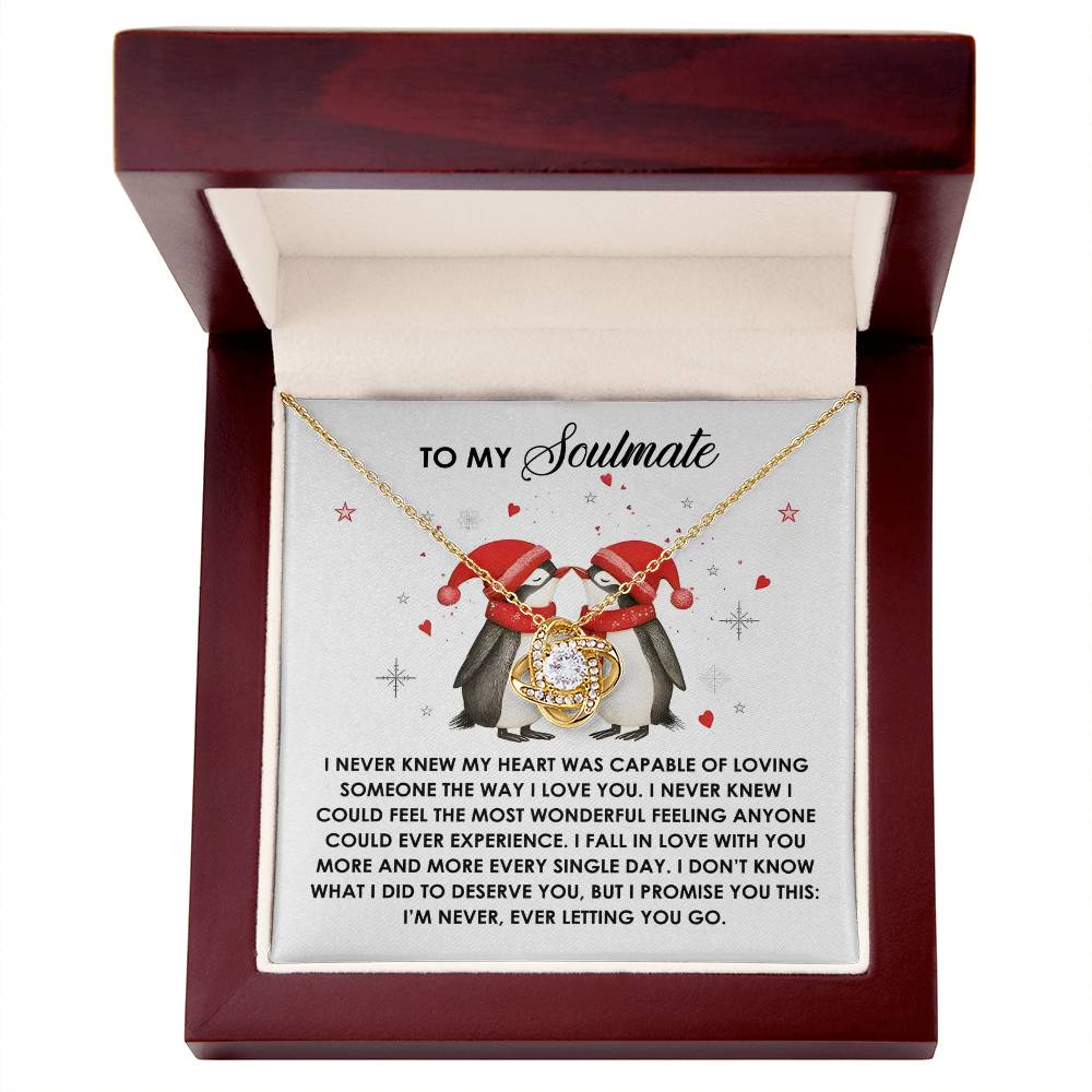 Gift for Soulmate - To Deserve You - Love Knot Pendant Necklace - Mallard Moon Gift Shop