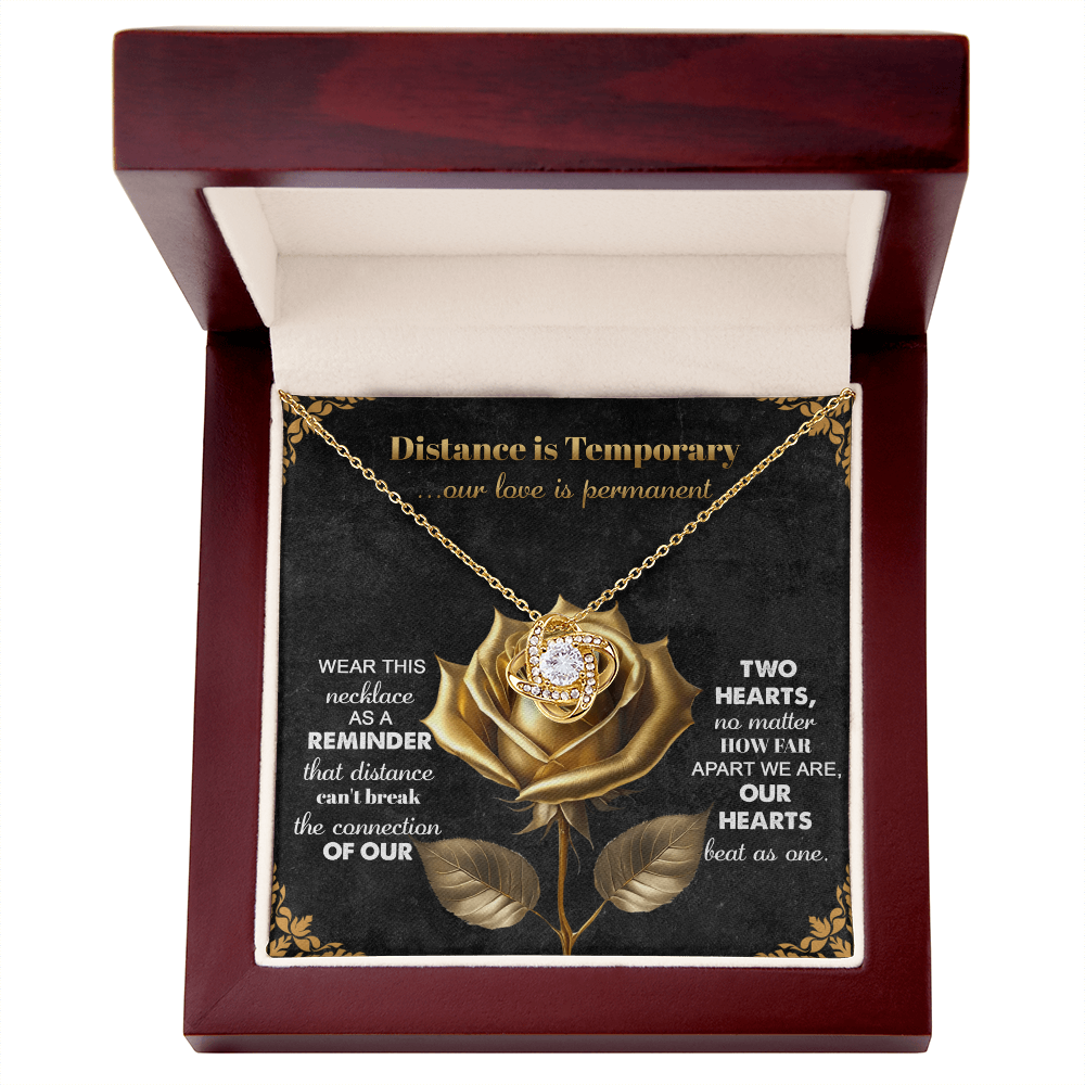 Romantic Necklace with Message Card – The Perfect Gift for Long-Distance Relationships - Mallard Moon Gift Shop
